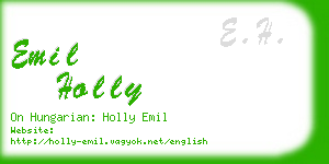 emil holly business card